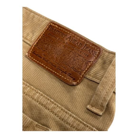 The Territory Ahead Jeans Men's 42x32 Brown Corduroy Pants Straight Leg Casual - Picture 10 of 11